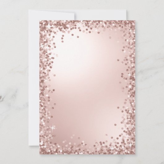 Invitation Parties scintillant Glam Sparkles Rose Gold Chic 8 (Dos)