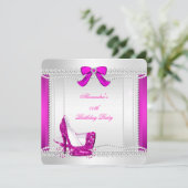 Invitation Parties scintillant Glamor Hot Rose High Heels Pea (Debout devant)