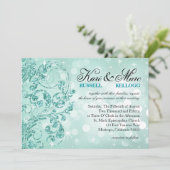 Invitation Parties scintillant Glamor Luxe Bokeh Mariage | me (Debout devant)