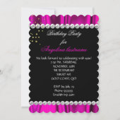 Invitation Parties scintillant Glamor Nuit Profond Rose Gold (Dos)
