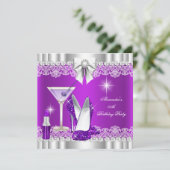 Invitation Parties scintillant Glamor Violet Hi Heures Lipsti (Debout devant)