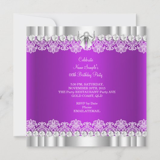 Invitation Parties scintillant Glamor Violet Hi Heures Lipsti (Dos)
