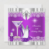 Invitation Parties scintillant Glamor Violet Hi Heures Lipsti (Devant)