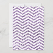 Invitation Parties scintillant Glamour Faux Amethyst Chevron  (Dos)