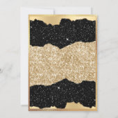 Invitation Parties scintillant glamour noir et or 50e anniver (Dos)