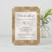 Invitation Parties scintillant Glitzy or Giraffe Imprimer (Debout devant)