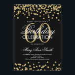 Invitation Parties scintillant Gold Black 60th Birthday Party<br><div class="desc">Élégant 60e anniversaire Faux Parties scintillant Confetti Gold modèle d'invitation Black. Idéal pour les fêtes de 60 ans et plus!</div>