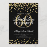 Invitation Parties scintillant Gold Black 60th Birthday Party<br><div class="desc">Élégant 60e anniversaire Faux Parties scintillant Confetti Gold modèle d'invitation Black. Idéal pour les fêtes de 60 ans et plus!</div>