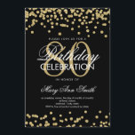 Invitation Parties scintillant Gold Black 80th Birthday Party<br><div class="desc">Elégant 80e anniversaire Faux Parties scintillant Confetti Gold Black modèle d'invitation. Idéal pour les fêtes de 80e anniversaire et plus!</div>