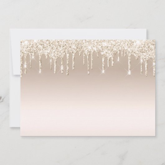 Invitation Parties scintillant Gold Cake 60e fête d'anniversa (Dos)