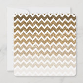 Invitation Parties scintillant Gold Faux Chevron Ombre Sweet  (Devant)