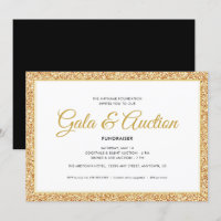 Parties scintillant Gold Faux | Enchères de gala e