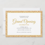 Invitation Parties scintillant Gold Faux | Grande ouverture (Devant)