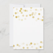 Invitation Parties scintillant Gold Foil de réception de mari (Dos)
