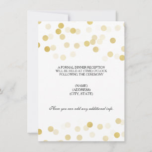 Invitation Parties scintillant Gold Foil de réception de mari