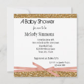 Invitation Parties scintillant Gold Glam Faux (Dos)