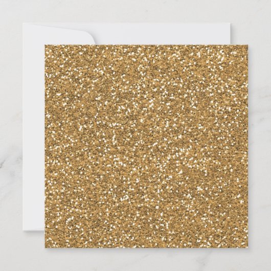 Invitation Parties scintillant Gold Glam Faux (Devant)