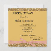 Invitation Parties scintillant Gold Glam Faux (Dos)