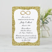 Invitation Parties scintillant Gold Gold Infinity Engagement  (Debout devant)