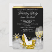 Invitation Parties scintillant Gold High Heel Chaussures Or C (Devant)
