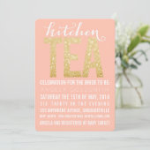 Invitation Parties scintillant Gold Kitchen Tea Shower Party  (Debout devant)