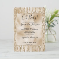 Parties scintillant Gold Luxe Zebra Print