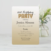 Invitation Parties scintillant Gold Ombre Gold (Debout devant)