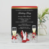 Invitation Parties scintillant Gold Red Heures Black Silver C (Debout devant)