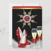 Invitation Parties scintillant Gold Red Heures Black Silver C (Dos)