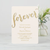 Invitation Parties scintillant Gold Script pour chaque mariag (Debout devant)