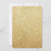 Invitation Parties scintillant Gold Script pour chaque mariag (Dos)