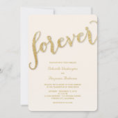 Invitation Parties scintillant Gold Script pour chaque mariag (Devant)