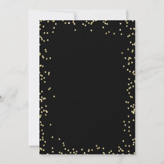 Invitation Parties scintillant Gold tendance Twinkle Dots Noë (Dos)