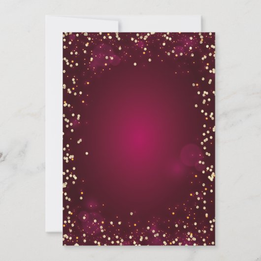 Invitation Parties scintillant Gold Tour Eiffel Diamants Roug (Dos)