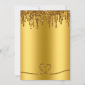 Invitation Parties scintillant goutte or bébé pieds Baby show (Dos)