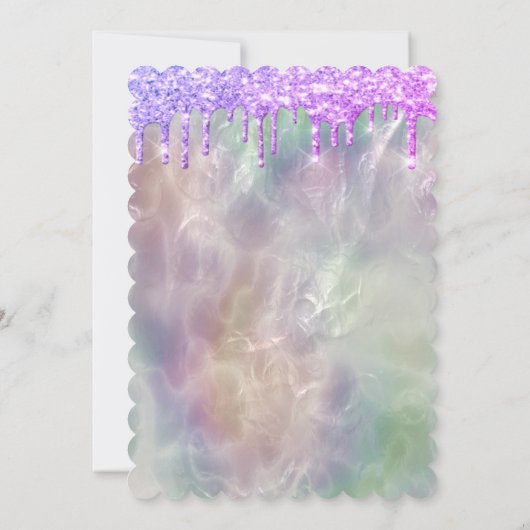 Invitation Parties scintillant gouttes robe Holographique Qui (Dos)