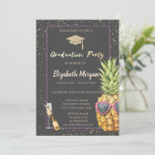 Invitation Parties scintillant Grand Casquette, Confetti, Vin (Debout devant)
