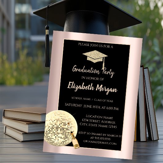 Invitation Parties scintillant Grand Casquette, Disco Ball Co