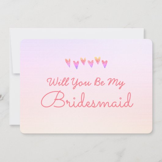 Invitation Parties scintillant Grand Coeur Serez-Vous Ma Femm (Devant)