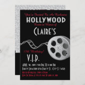 Invitation Parties scintillant, Hollywood Glam Party (Devant / Derrière)