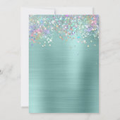 Invitation Parties scintillant Holo Pale Turquoise Sweet sixt (Dos)