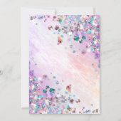 Invitation Parties scintillant Holographique moderne éclabous (Dos)