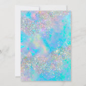 Invitation Parties scintillant holographique Opal Iridescente (Dos)