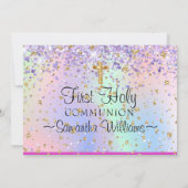 Invitation Parties scintillant Holographique Photo Première c (Dos)