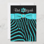 Invitation Parties scintillant IMPRIMÉE RIBBON Zebra Invitati (Devant)