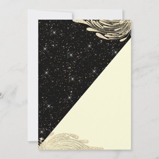 Invitation Parties scintillant Ivoirienne Noir Éperche  Masqu (Dos)