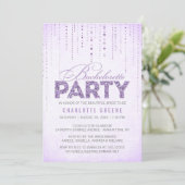 Invitation Parties scintillant Lavande Look Bachelorette (Debout devant)