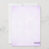 Invitation Parties scintillant Lavande Look Bachelorette (Dos)