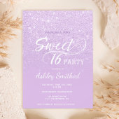 Invitation Parties scintillant lavande moderne ombre violet d