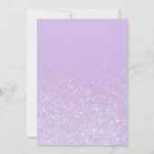Invitation Parties scintillant lavande moderne ombre violet d (Dos)